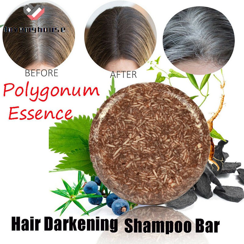 Hair Darkening Shampoo Bar Oil Control Nourishing Moisturizing Soothing Cleaning