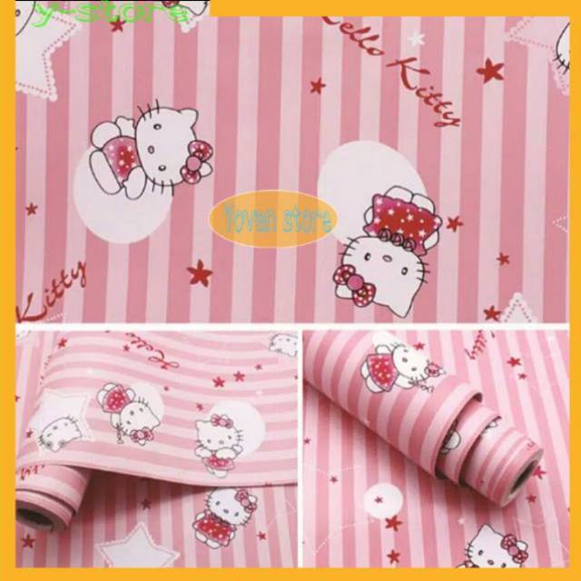 Giấy Dán Tường Ys-Hk02 Kênh 500 Walpaper Hello Kitty