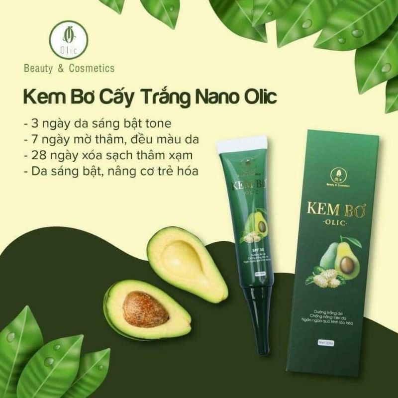 Kem bơ cấy trắng Nano Olic[chính hãng]