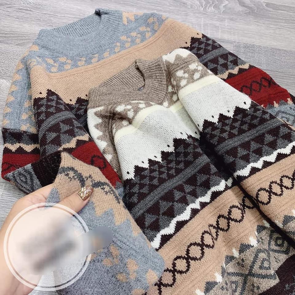 Áo len thổ cẩm quảng châu hình mới