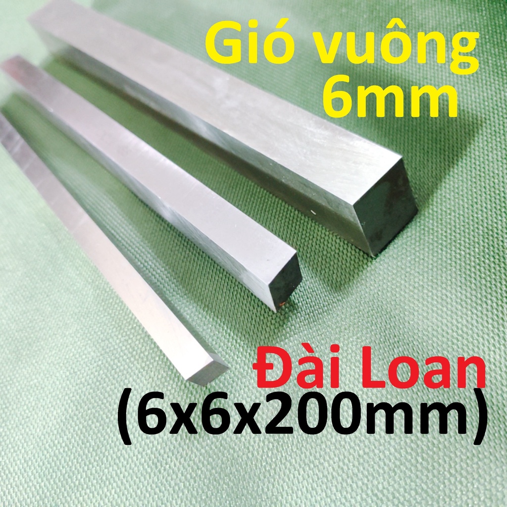 Dao thép gió 6x6x200mm, gió vuông 6mm, hàng loại tốt