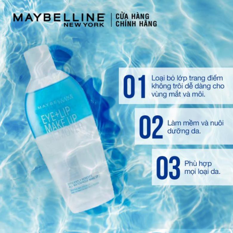 Nước Tẩy Trang Mắt và Môi Chuyên Dụng 2 lớp Maybelline New York Eye & Lip Makeup Remover 150ml