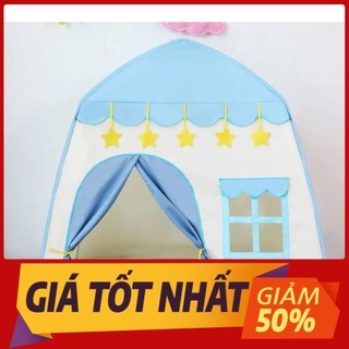 Lều Ngôi Nhà công chúa, hoàng tử cho bé trai bé gái 2 màu xanh hồng