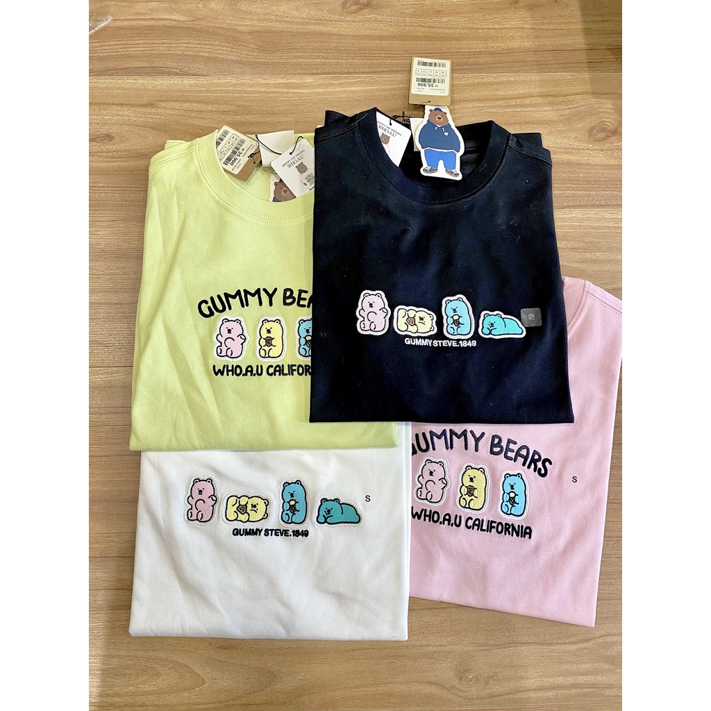 Áo WHOAU gummy bears unisex nam nữ - Áo thun nam nữ nhiều màu có sẵn