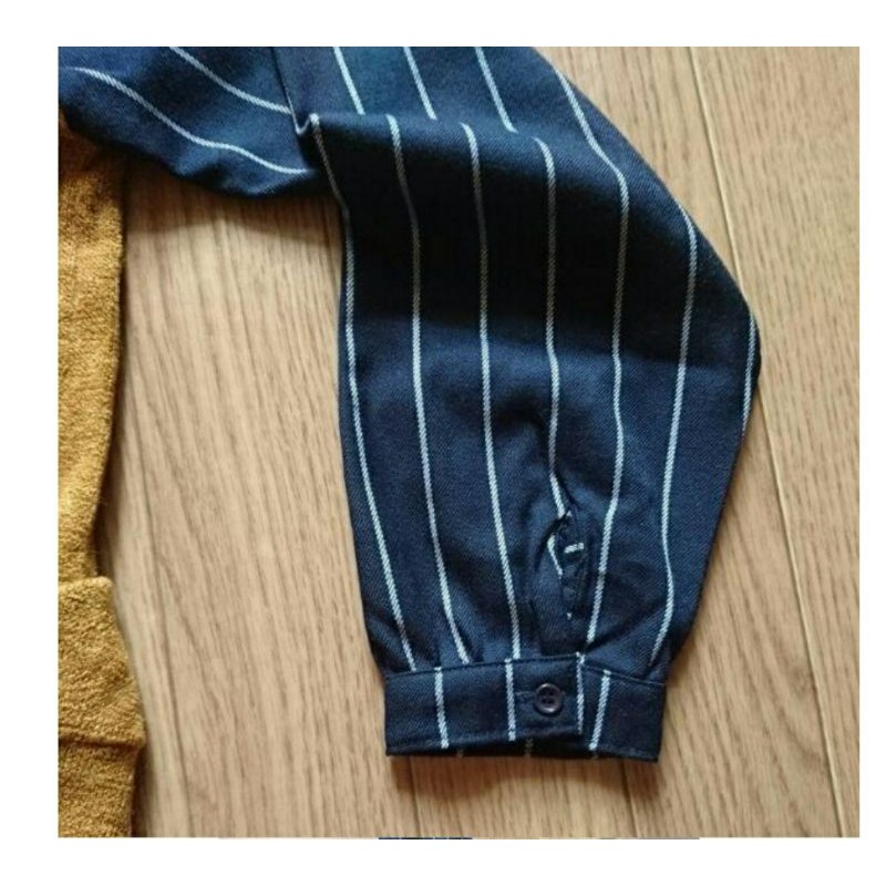 Áo thun len phối tay sơ mi xuất nhật