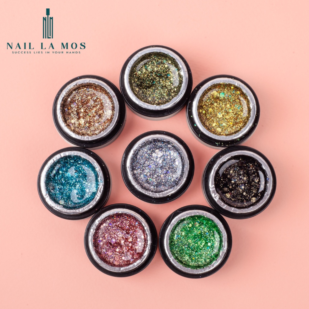 Gel nhũ ánh kim cương Misscheering chính hãng cực đẹp - Gel nhũ platinum nail vẽ móng sang chảnh lấp lánh (lẻ 1 hũ)