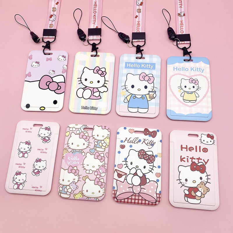 Dây Đeo Thẻ Bảng Tên Sinh Viên Học Sinh Thẻ Từ ID Card Nhân Viên Văn Phòng Móc Gắn Chìa Khóa Điện Thoại Kitty - Minh An