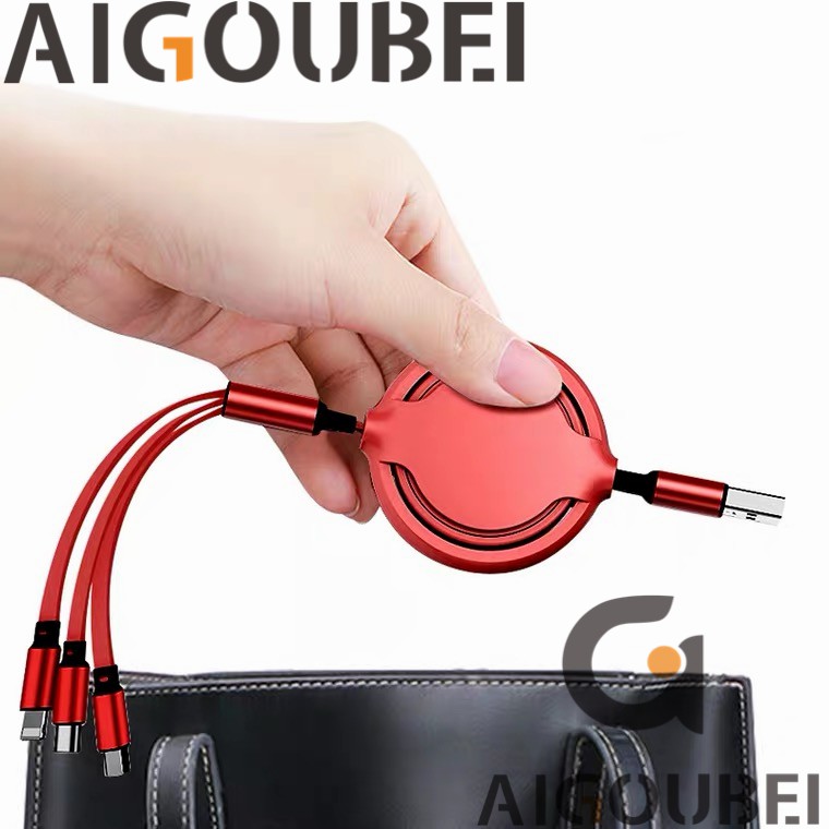 Dây cáp sạc và truyền dữ liệu 3 trong 1 nhựa macaron đa năng 1.2m thích hợp cho máy tính xách tay Apple Android Type C