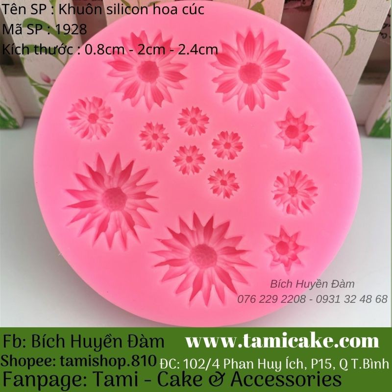 Khuôn silicon hoa cúc 1928