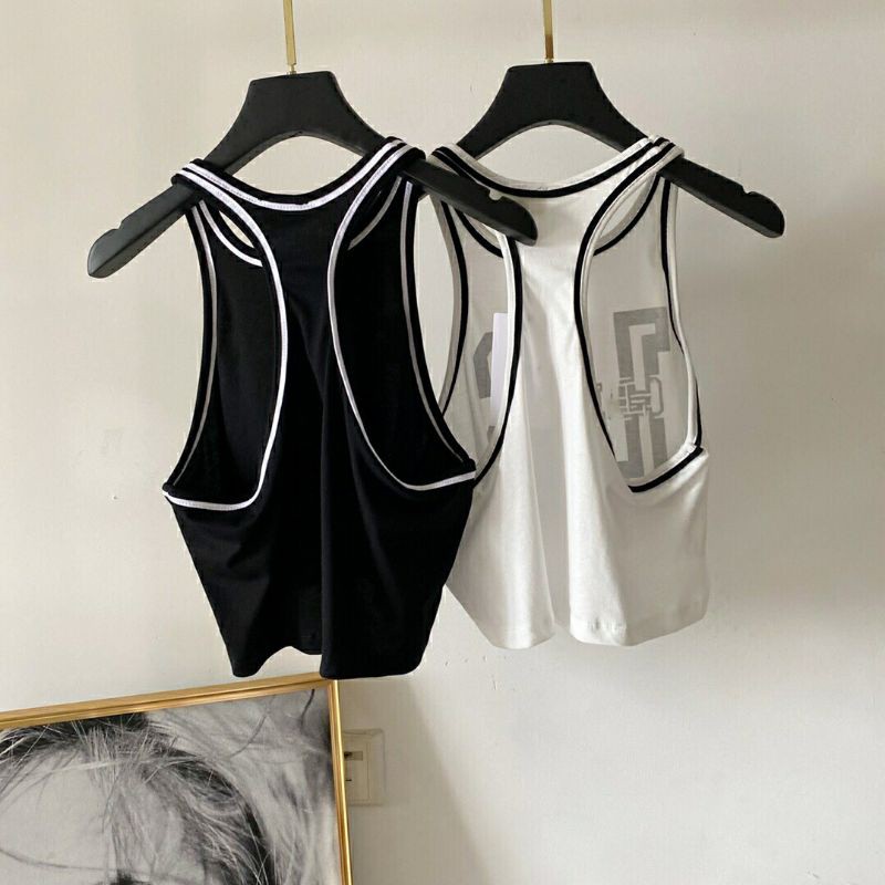 ÁO 3 LỖ CROPTOP THỂ THAO IN SỐ 16 VATI