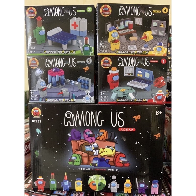 Sỉ Hộp 16 Bộ Đồ Chơi Lắp Ghép Lego Among Us Nhiều Chi Tiết