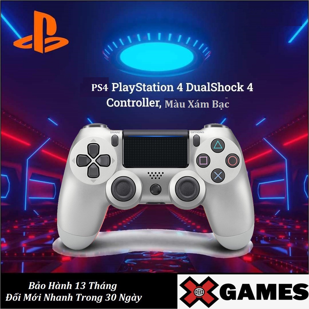 PS4 Tay CầmTay cầm chơi game 𝓟𝓢4 cho IOS / PC / Android Tặng cáp sạc Micro Usb cho tay cầm Ps4 (Trắng/Đen)