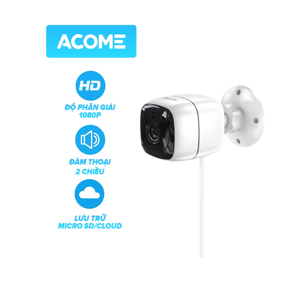 [Bảo Hành 12 Tháng] Camera Wifi Thông Minh Ngoài Trời ACOME APC04 Độ Phân Giải 1080P