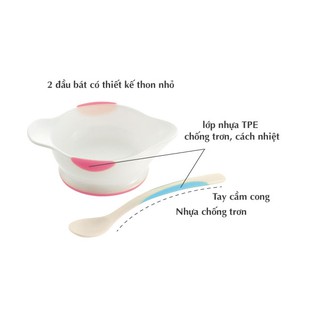 Bộ bát và thìa ăn dặm -Richell