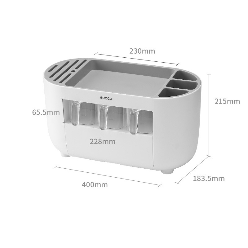 giá để dao kèm hộp đựng Gia vị ECOCO E2114 chất liệu nhựa PP đảm bảo an toàn sức khỏe Gia đình