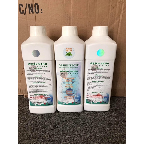 Can 1 lít kháng khuẩn Nano bạc dùng cho máy phun khói Green nano silver