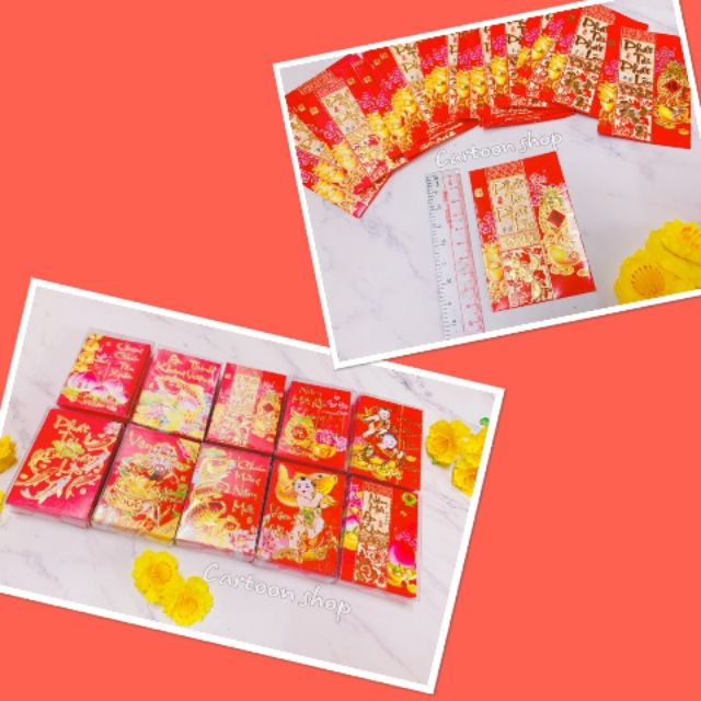 Hộp 38 bao lì xì 10×7  Tết Quý Mão 2023