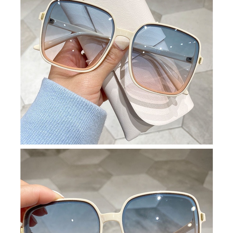 Kính mát gọng vuông màu gradient phối màu chống nắng bụi thời trang KI17