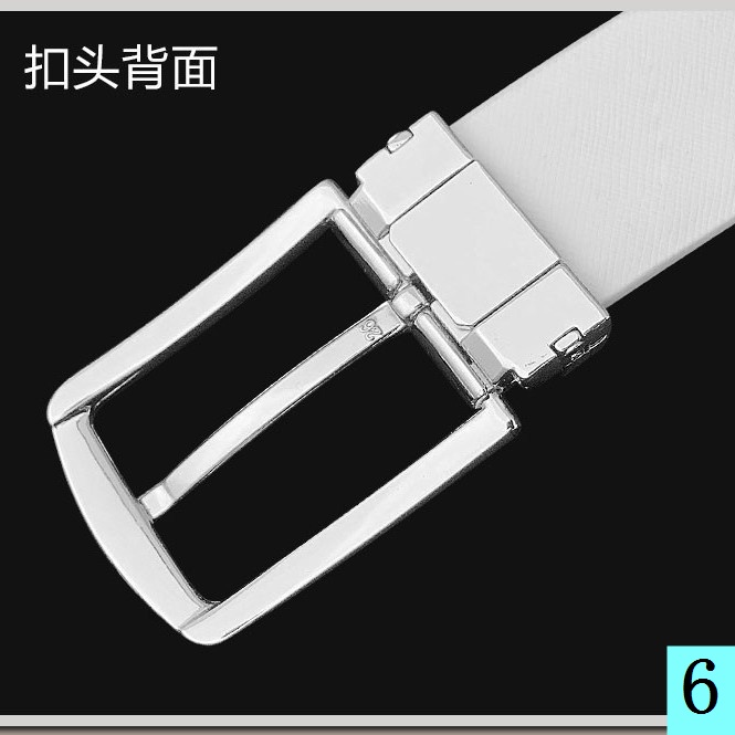 Thắt Lưng Da Màu Trắng Phong Cách Hàn Quốc Dễ Phối Đồ Thời Trang Cho Nam