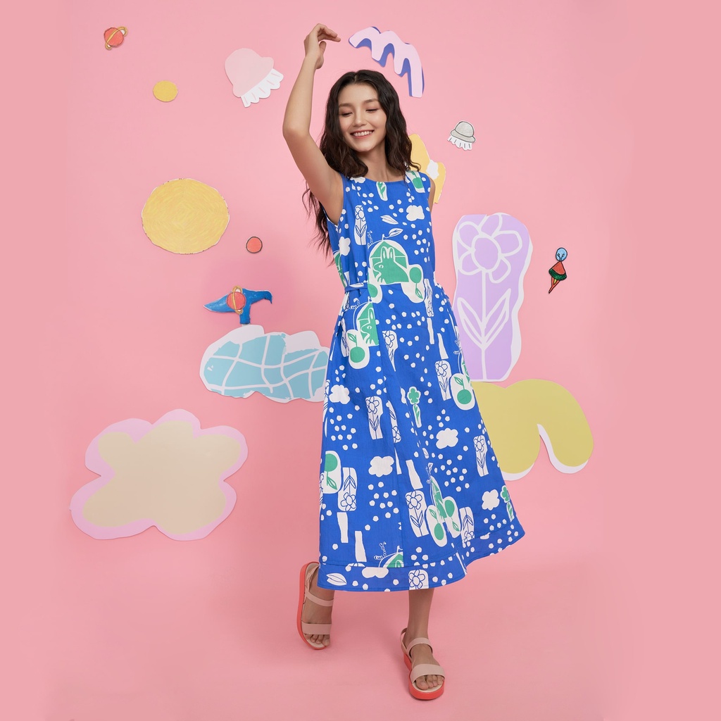 [Made by Tòhe] Váy buộc eo BST Picnic (Xanh &amp; Denim)