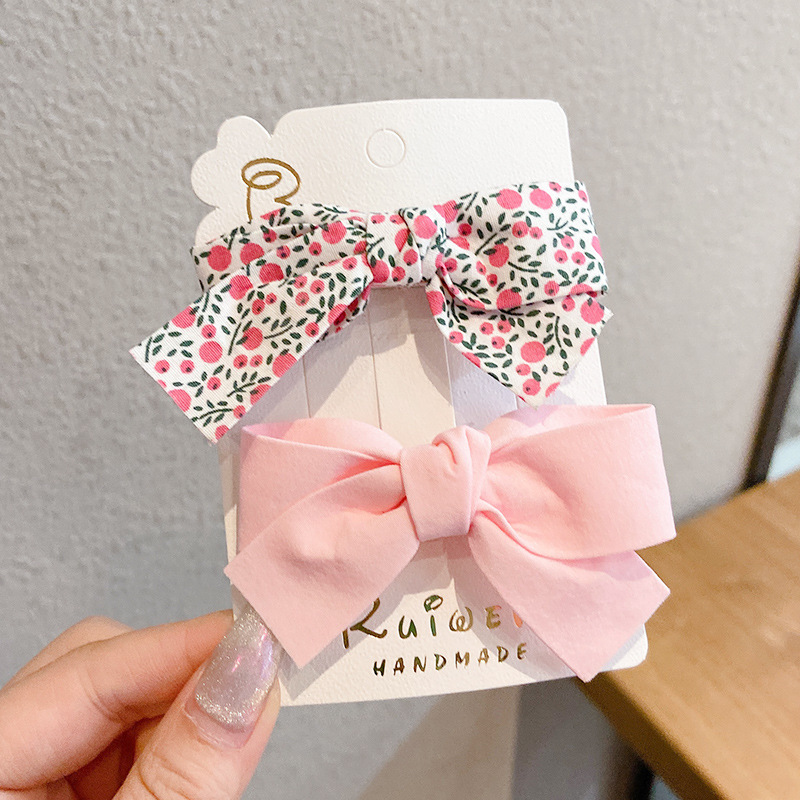 Kẹp Tóc Đính Nơ Kiểu Hàn Quốc Xinh Xắn Cho Bé Gái