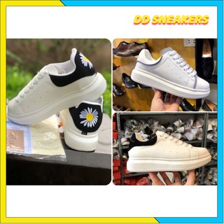 [SALE] Giày MCQUEEN Phản quang, Hoa Cúc, Gót Đen full sz (36-43)