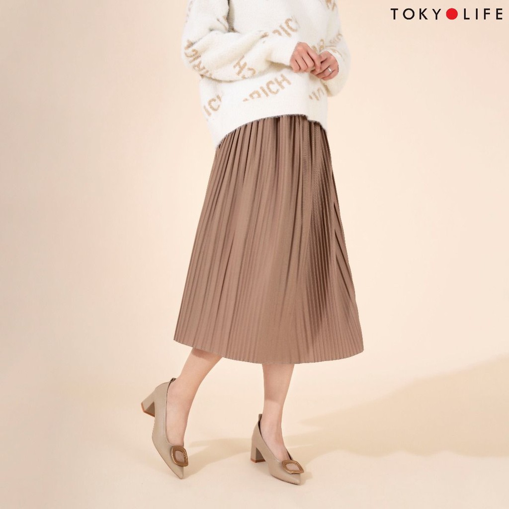 [Mã WABRTTET1 giảm 10% đơn 250K] Giày cao gót nữ TOKYOLIFE mũi nhọn E9SHO600I màu trắng kem .