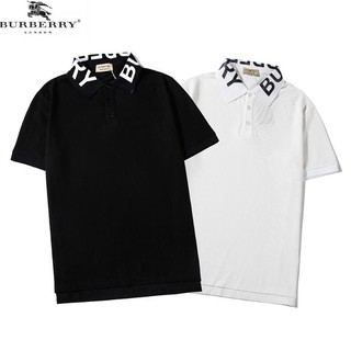 Áo thun cotton tay ngắn in họa tiết in chữ burberry thời trang cho nam và nữ