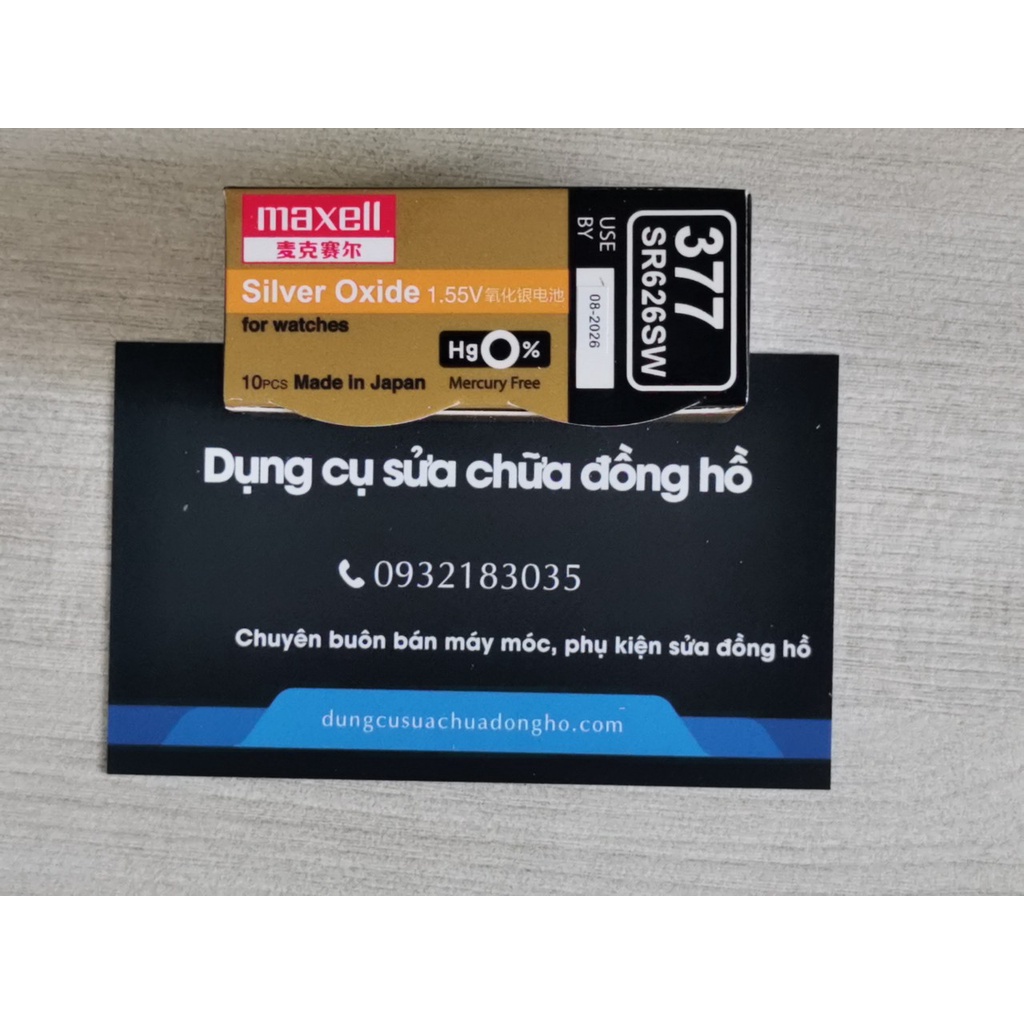 Pin Maxell SR626SW - 626 - 377  Pin Đồng Hồ Đeo Tay Chính Hãng