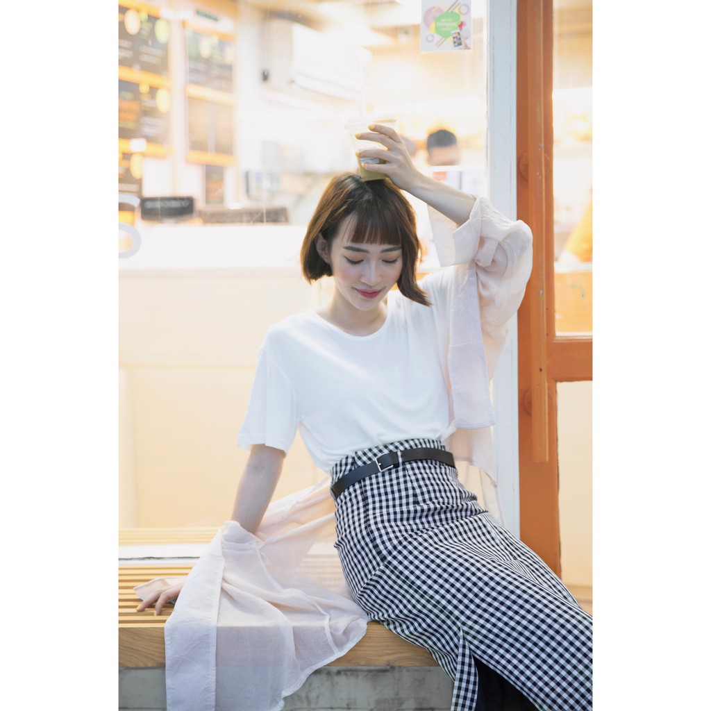 STARROOM Chân váy dài gingham CVD04103