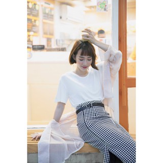 Starroom chân váy dài gingham cvd04103