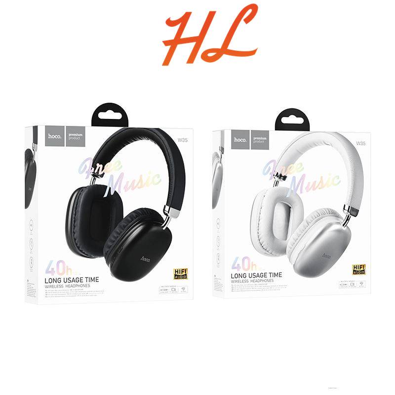 Tai Nghe Bluetooth Hoco W35 - Âm Siêu Đỉnh, Chia Sẻ Âm Thanh, Khe Cắm Thẻ Nhớ - Bảo Hành 12 Tháng - Hunglongpc