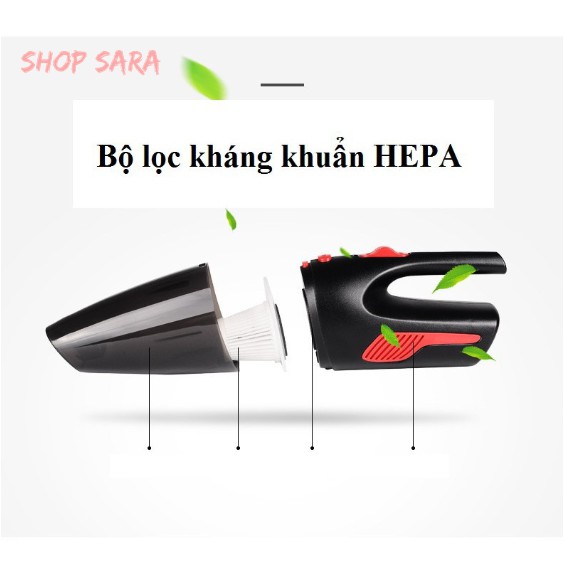 Máy Hút Bụi Cầm Tay Không Dây Máy Hút Bụi Ô tô và Gia Đình shopsara