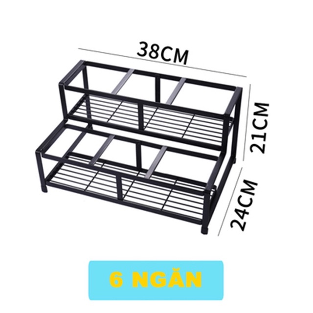 Kệ inox đựng bình bơm siro 4 - 6 ngăn