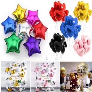 Bong Bóng Nhôm Hình Trái tim Ngôi Sao Size 45cm Trái Tim 3 Tầng Happy Day I Love You Tim khuyết trang trí sinh nhật tiệc
