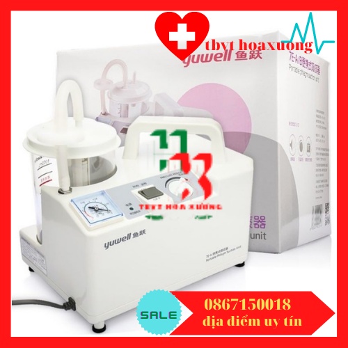 [ Cao Cấp ] Máy Hút Dịch Hút Đờm Mũi Họng 1 Bình Yuwell 7E-A Bảo Hành Chính Hãng 1 Năm