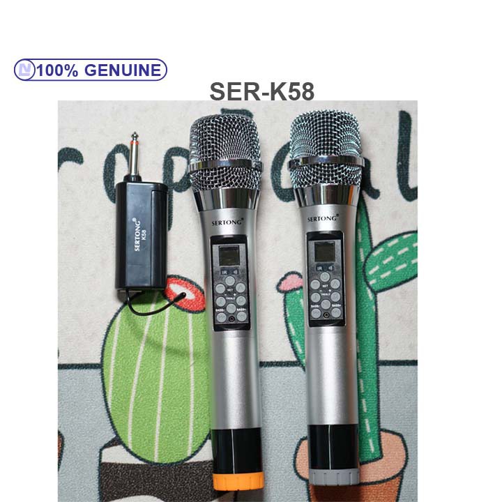 Bộ 2 micro Karaoke không dây Sertong SER-K58