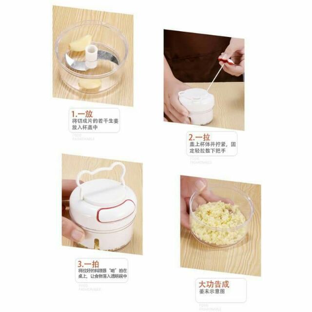 DỤNG CỤ XAY TỎI ỚT Mini Food Chopper  THỰC PHẨM BẰNG TAY🥕🥜🥬🧄