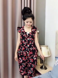 ĐỒ BỘ XÔ LỤA QUẦN SHORT TAY CÁNH TIÊN