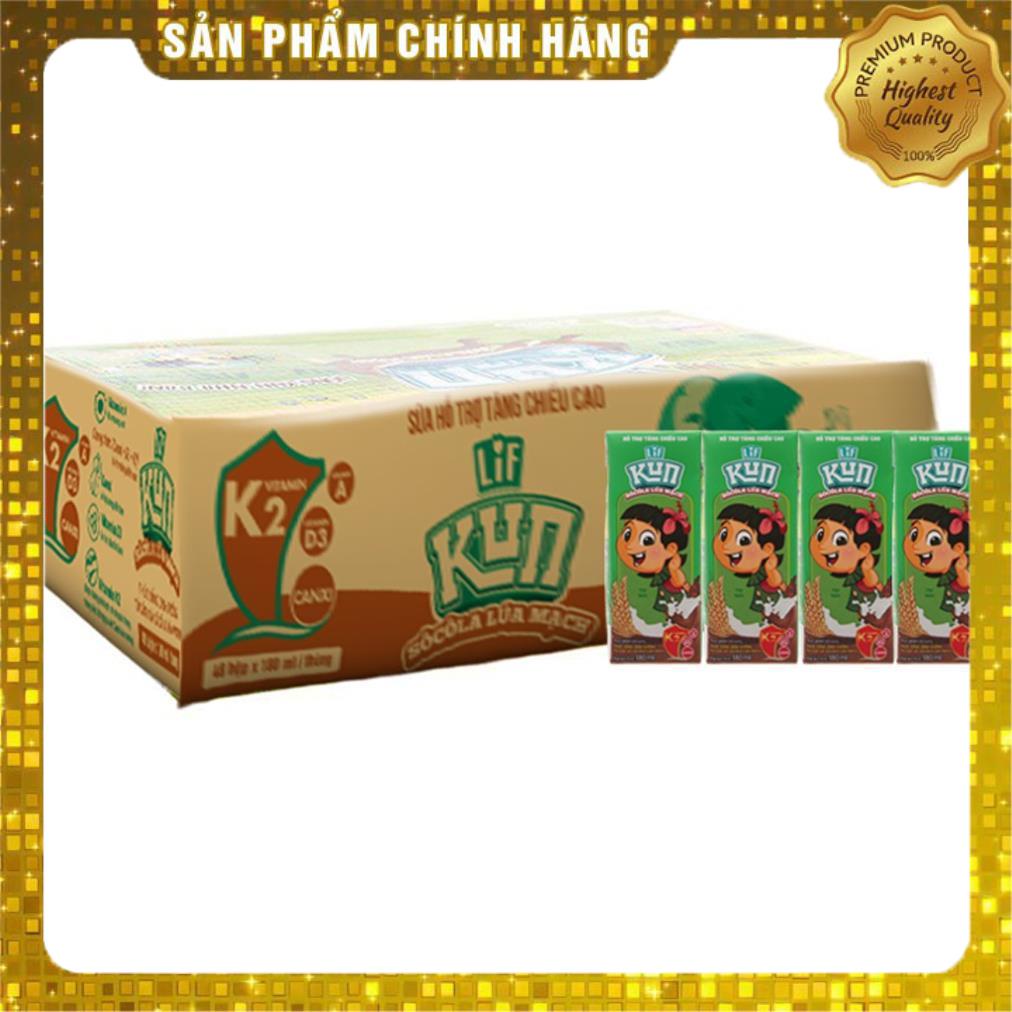 Lốc 4 Hộp Sữa Kun Socola Lúa Mạch 110ml