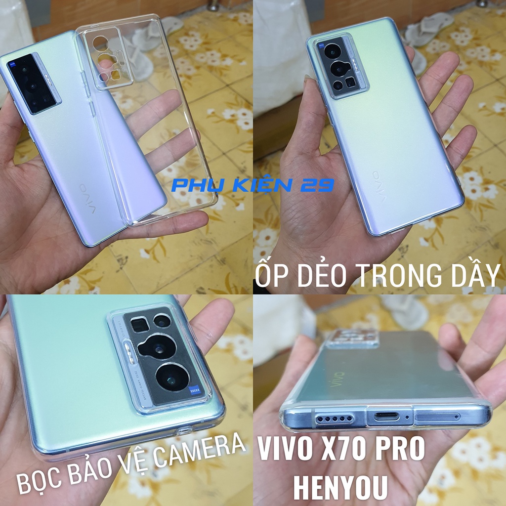 Ốp lưng silicon trong cao cấp bọc camera Henyou