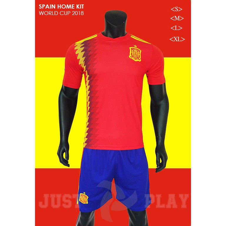 Quần áo đá banh đội tuyển Tây Ban Nha đỏ sân nhà World Cup 2018