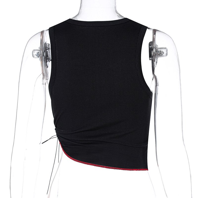 Áo Tank Top Hoạ Tiết Hình Trái Tim Thiết Kế Mỏng Thời Trang Dành Cho Nữ