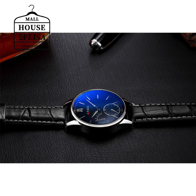 man casual leather watch Adjustable Leather Watches Casual Quartz Wrist Watch Clock Gift for Man