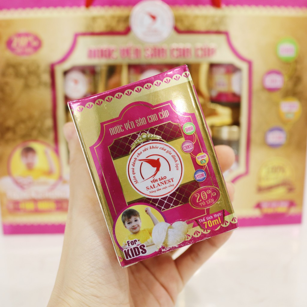 Nước Yến Sào Salanest Chưng Baby Nest Cao Cấp 20% yến tươi - Hộp Tiết Kiệm