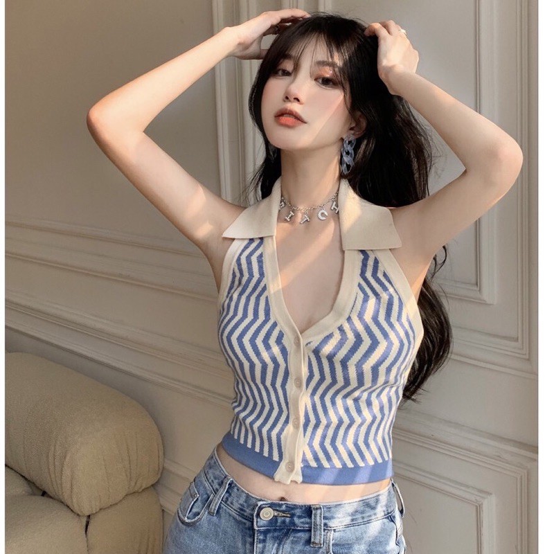 Áo Croptop Sát Nách Phong Cách Quyến Rũ Cho Nữ