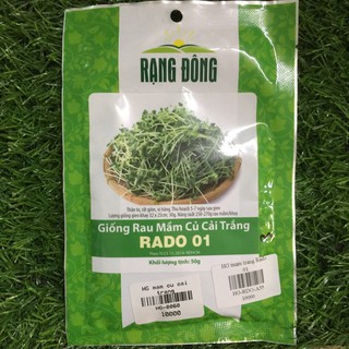 Hạt giống Rạng Đông rau mầm Củ Cải Trắng01 (1 gói/50gr)