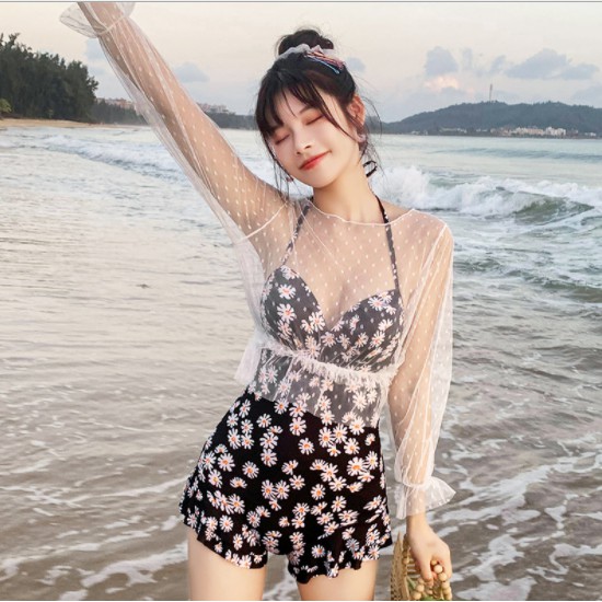 (SẴN HÀNG) Bikini một mảnh hoa cúc, bikini đi biển sexy quyến rũ (kèm áo ren) | BigBuy360 - bigbuy360.vn