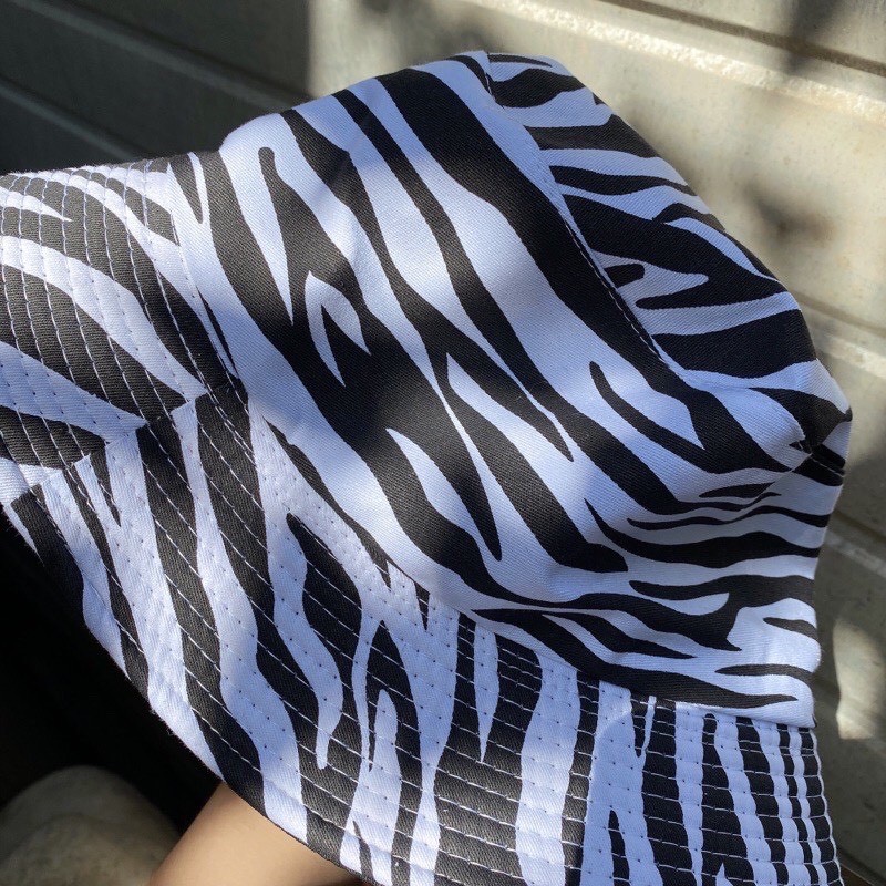 Mũ bucket Ngựa Vằn ❤️ Nón vành tròn hoạ tiết trắng đen phong cách Ulzzang form unisex nam nữ