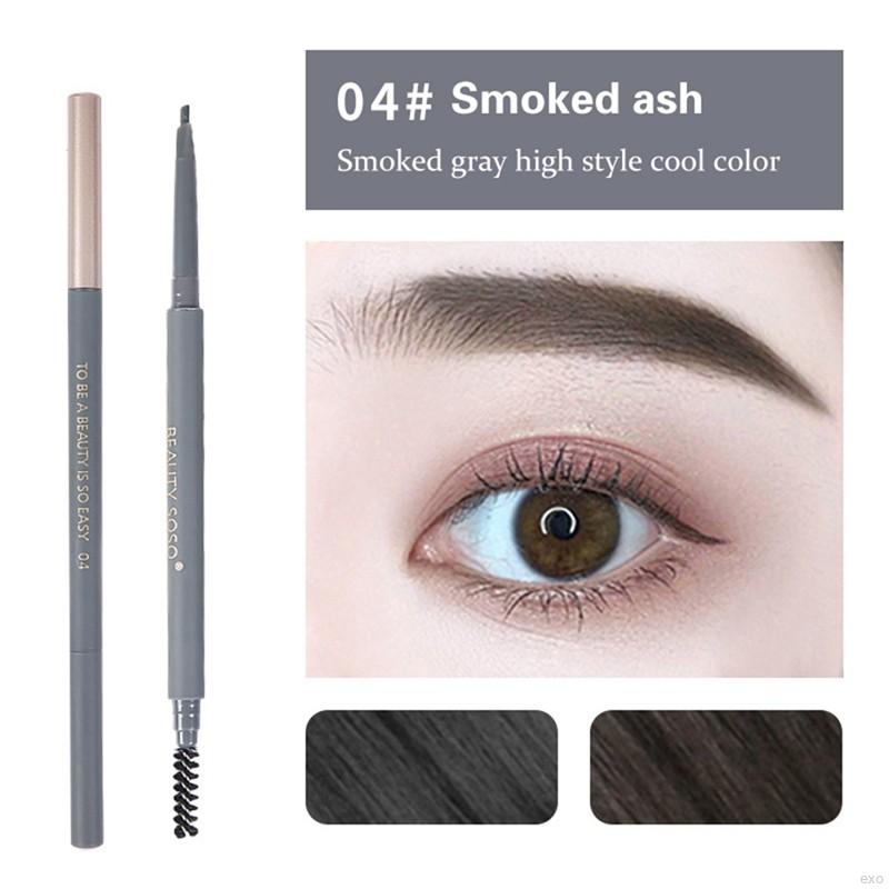 Chì Vẽ Chân Mày Hai Đầu Nét Siêu Mảnh 5 Màu Tông Đen Tự Nhiên Chống Nước